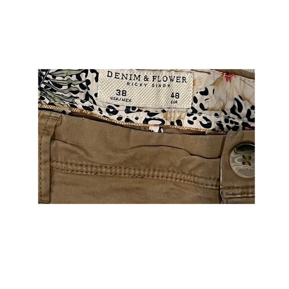 Ricky Singh Denim & Flower Chino Shorts Mens Size 38 - Picture 3 of 3